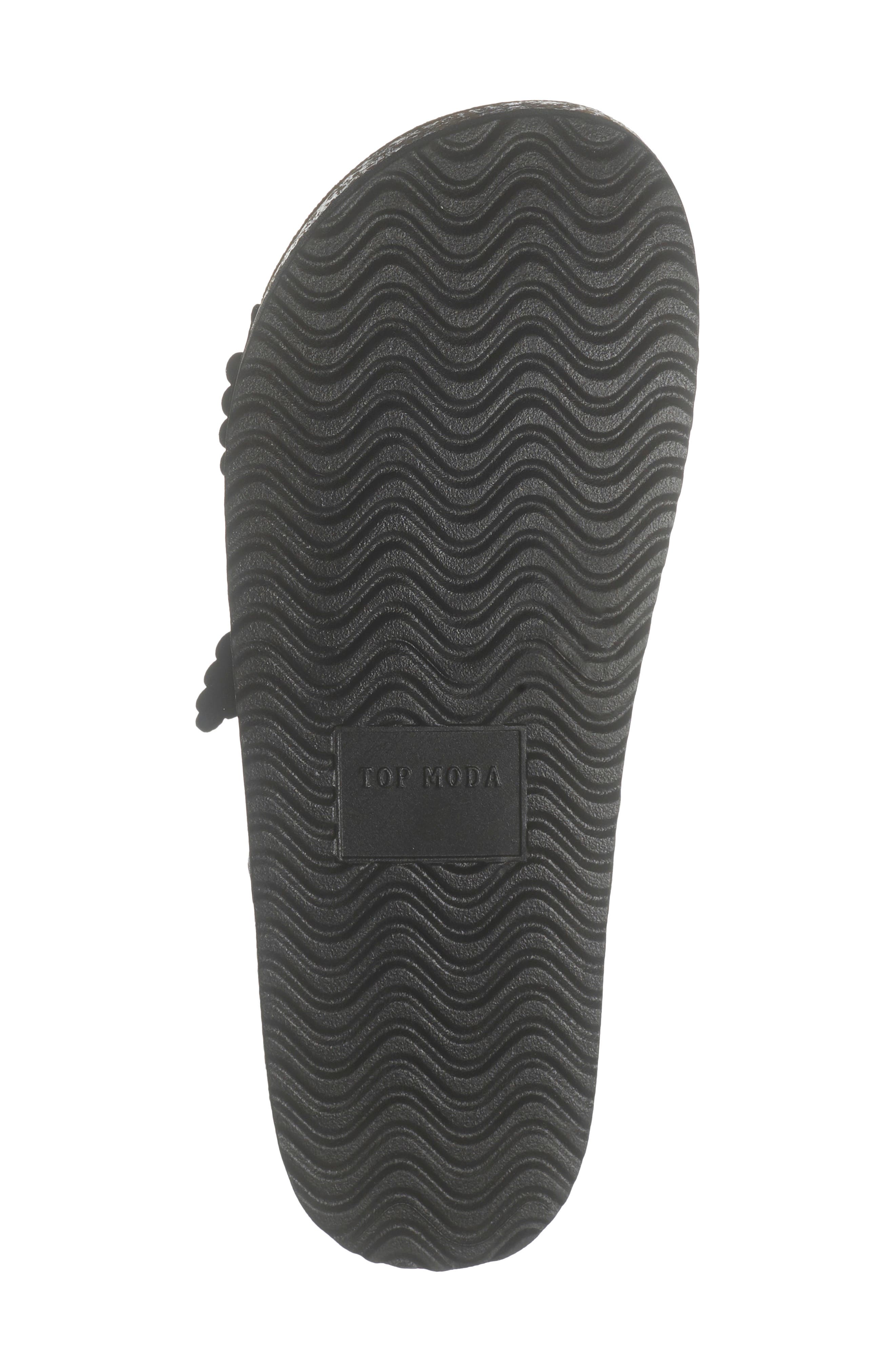 TOP MODA Cory Slide Sandal, Alternate, color, Black Pu