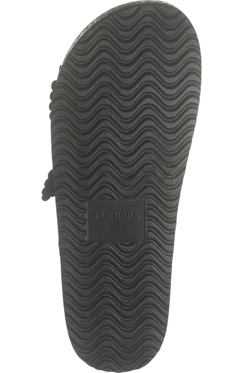 TOP MODA Cory Slide Sandal, Alternate, color, Black Pu