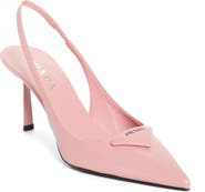 Prada Modellerie Pointed Toe Slingback Pump