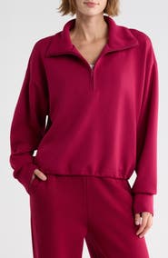 Z by Zella Whisper Knit Half Zip Sweatshirt