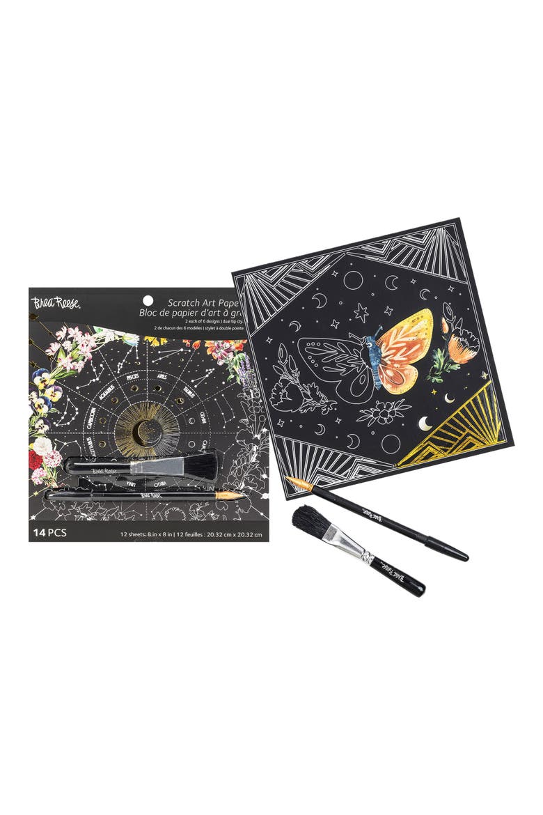 Celestial Scratch Art Paper Pad, Alternate, color, Multicolored