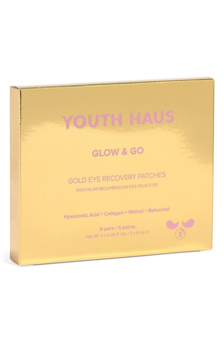 Skin Gym 5-Pack Youth Haus Glow & Go Eye Patches, Main, color,