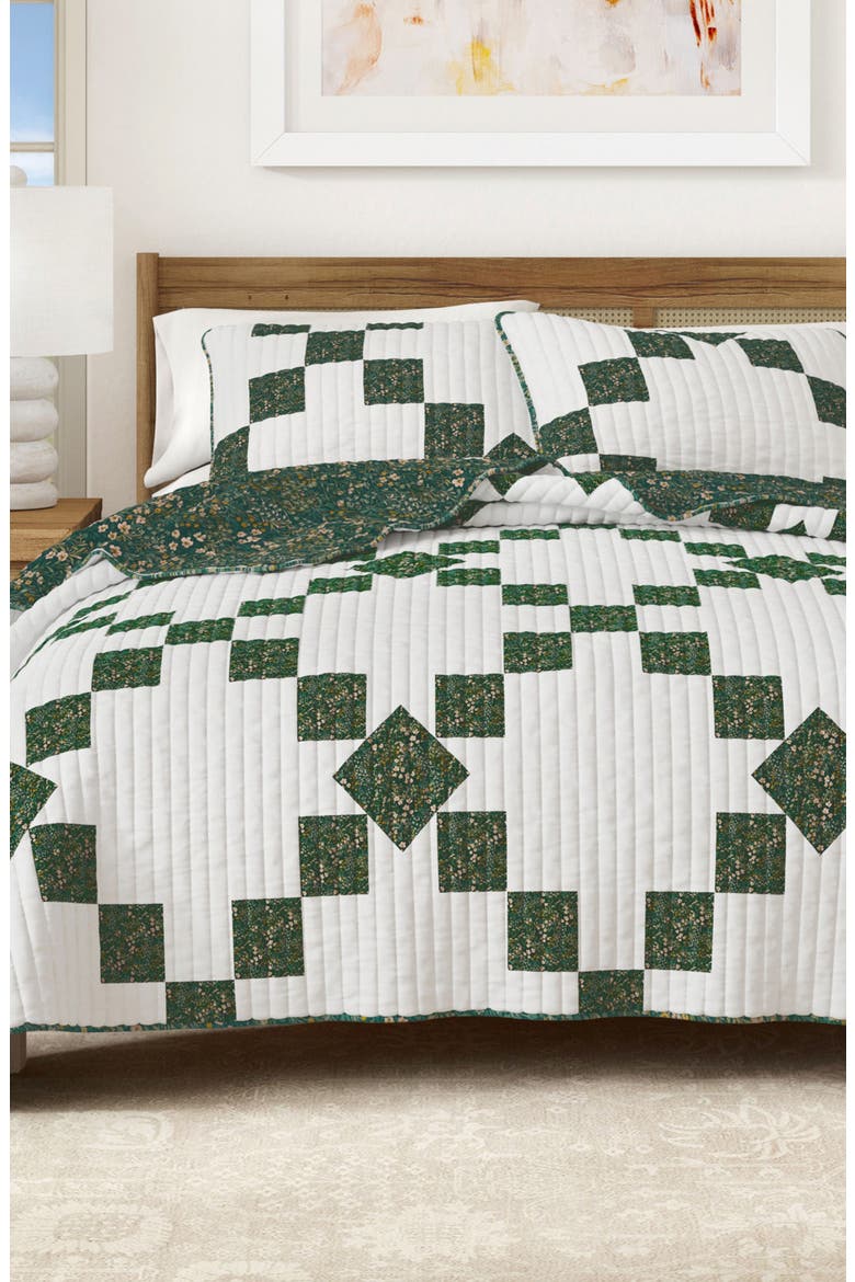 Floral Patch Quilt Set, Alternate, color, GARDEN STAR
