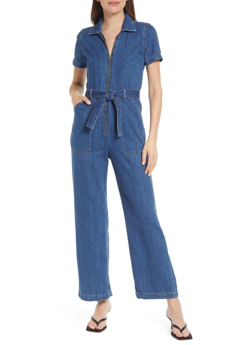 Cassidy Denim Jumpsuit, Main, color, INDIO