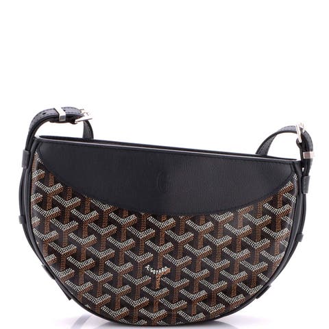Hirondelle Shoulder Bag Coated Canvas and Leather