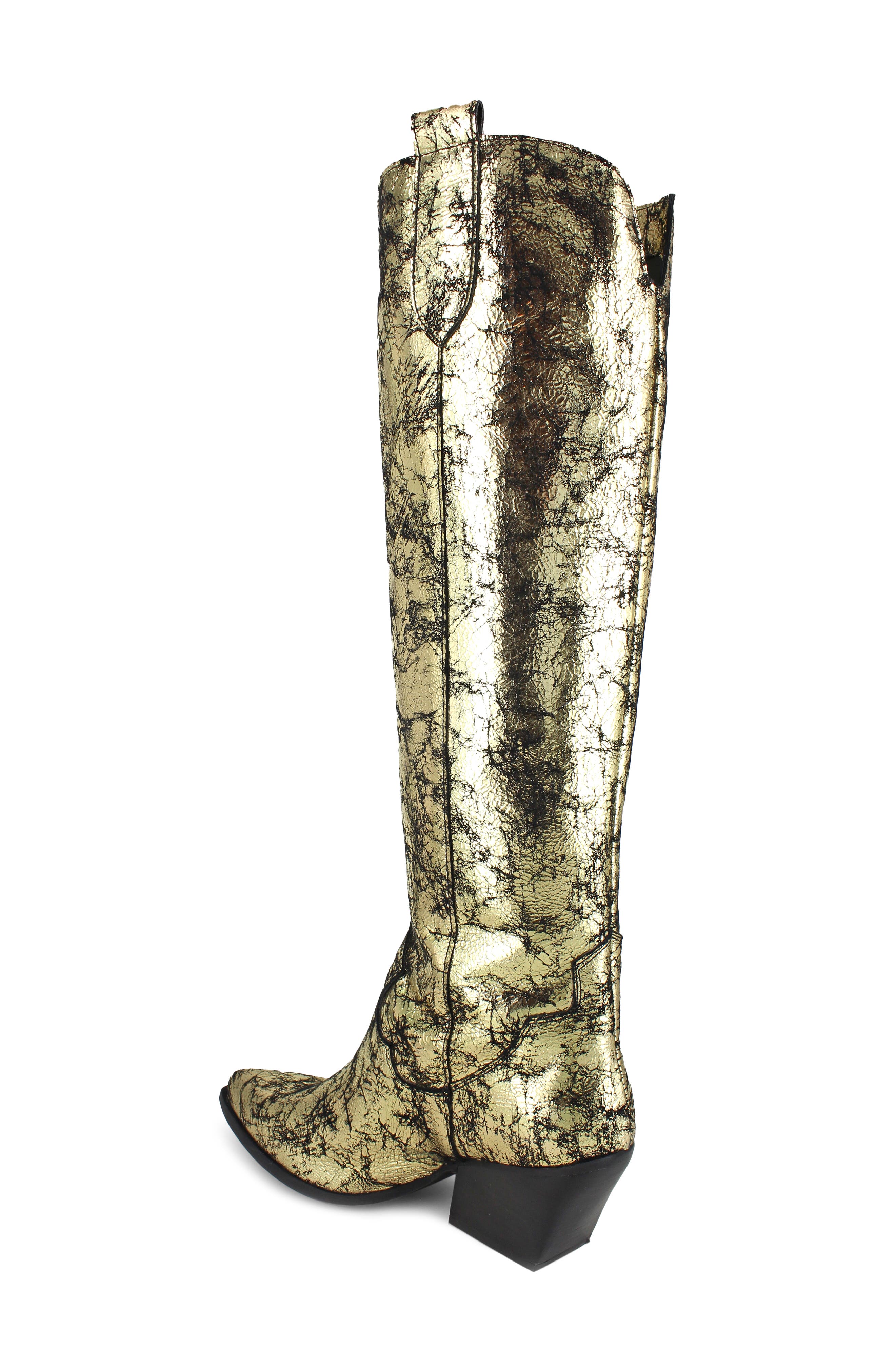 Valezka Knee High Boot, Alternate, color, GOLD