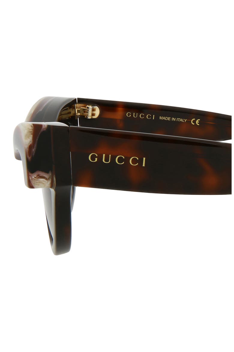 52mm Cat Eye Sunglasses, Alternate, color, HAVANA BROWN