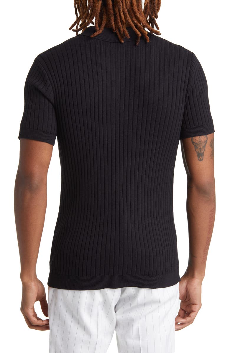 Topman Rib Polo Sweater, Alternate, color, 