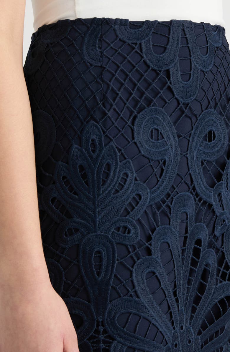 NVLT Lace Miniskirt, Alternate, color, Navy