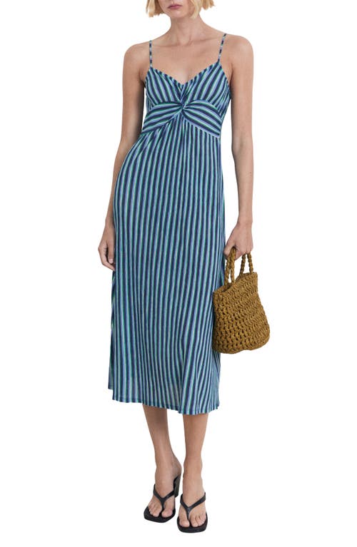 Mango Stripe Maxi Dress In Multi