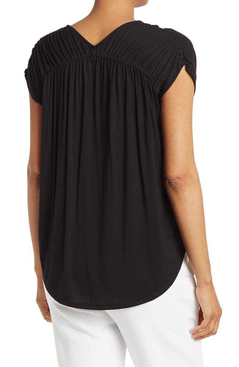 Heather by Bordeaux H BY BORDEAUX Ruched V-Neck Blouse, Alternate, color,