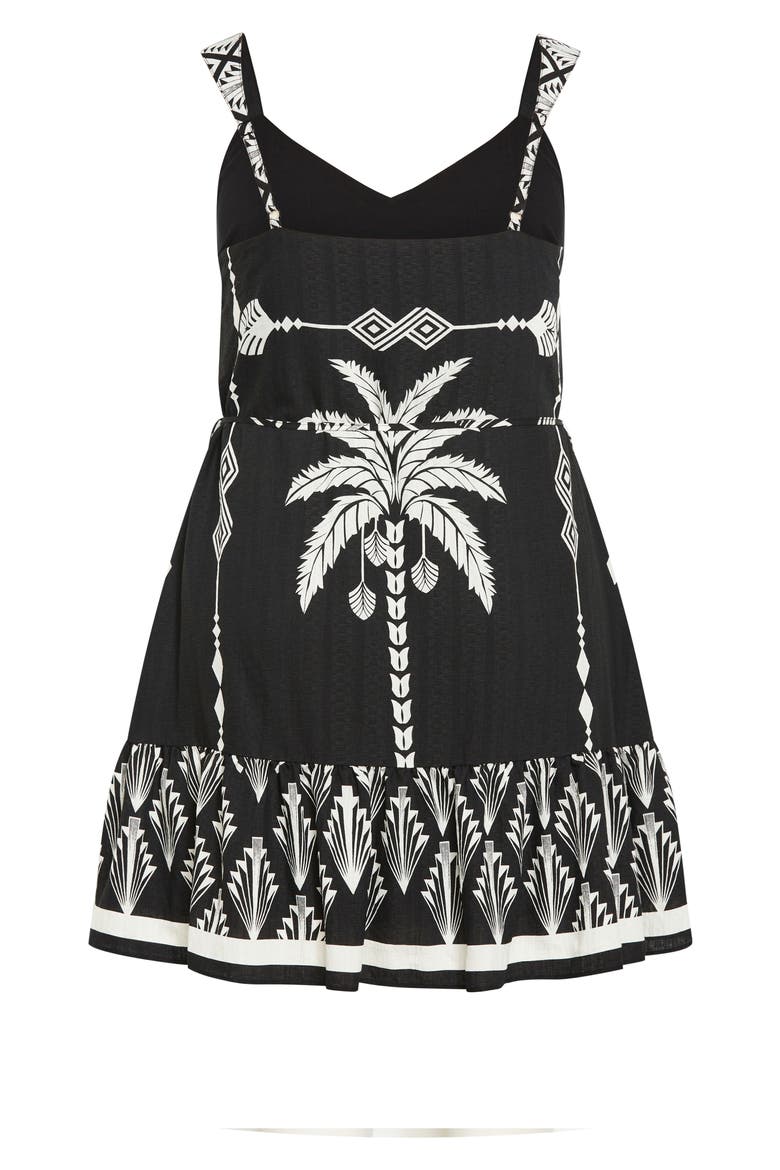 Peta Tie Waist Minidress, Alternate, color, EMPRESS BORDER