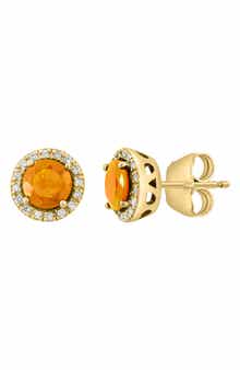 EFFY Diamond & Citrine Stud Earrings