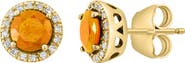 EFFY Diamond & Citrine Stud Earrings
