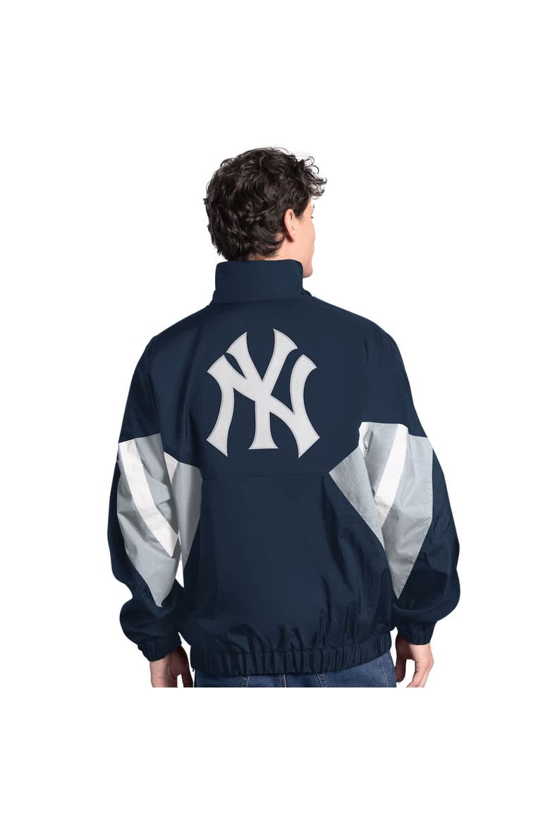 Men's Starter  Navy New York Yankees Cooperstown Chief Half-Zip Pullover, Alternate, color, Navy