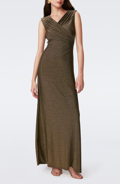 DVF Tomas Dress in Golden Brown 