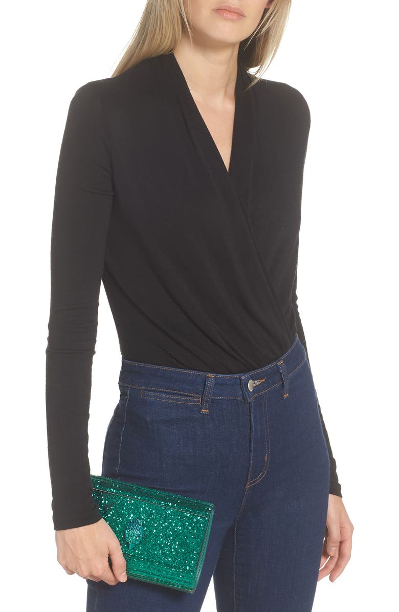 Kurt Geiger London Party Eagle Glitter Drench Clutch, Alternate, color,