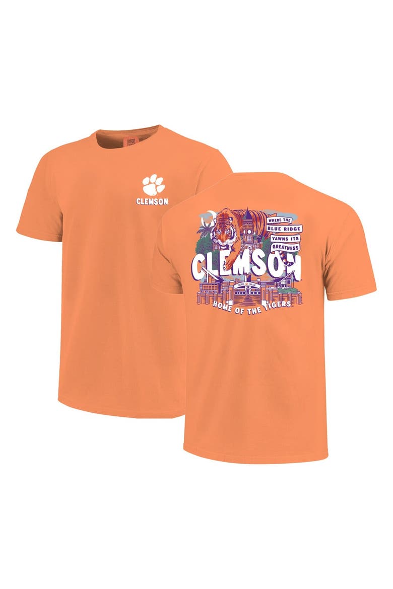 Youth  Orange Clemson Tigers Comfort Colors Hyperlocal Campus Scene T-Shirt, Main, color, Orange