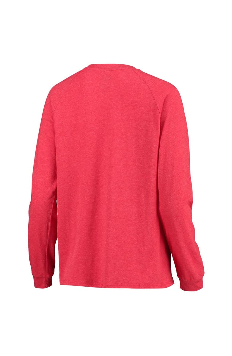 CONCEPTS SPORT Women's Concepts Sport Heathered Red/Gray Wisconsin Badgers Raglan Long Sleeve T-Shirt & Shorts Sleep Set, Alternate, color, 