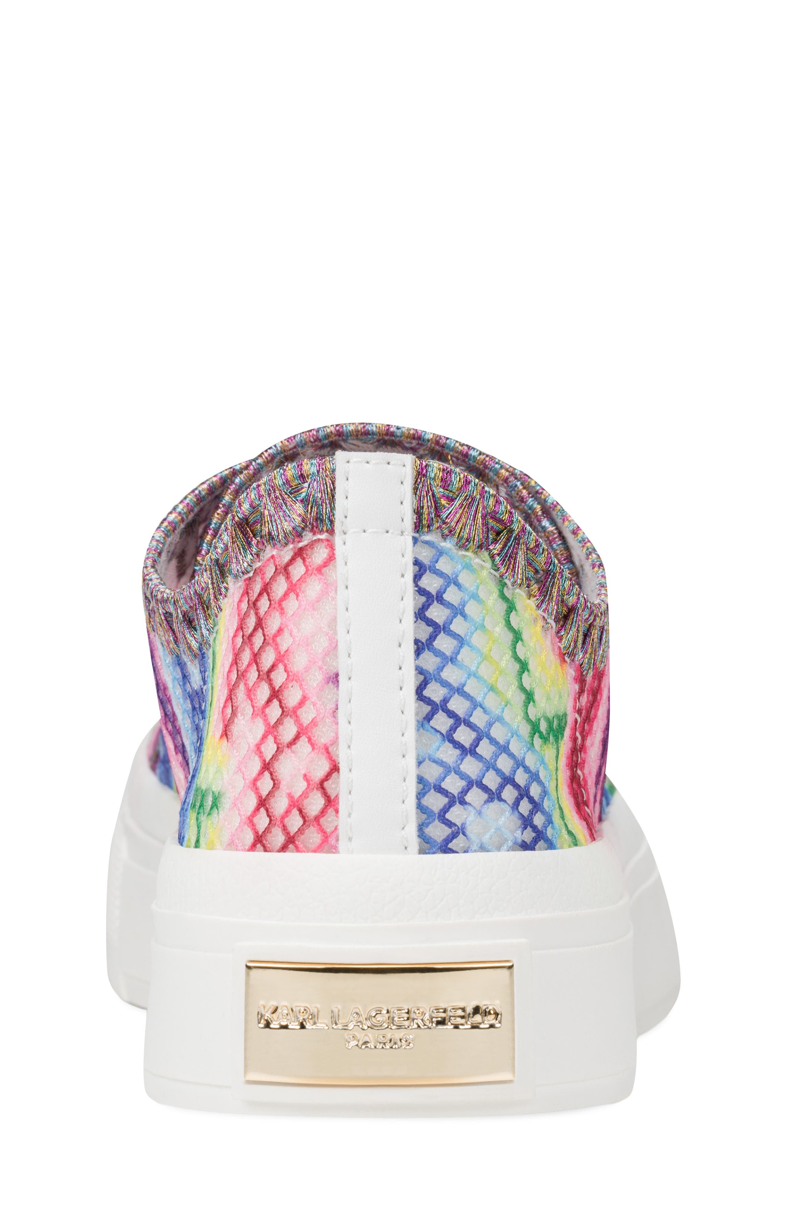 KARL LAGERFELD PARIS Giddeon Platform Sneaker, Alternate, color, White Multi
