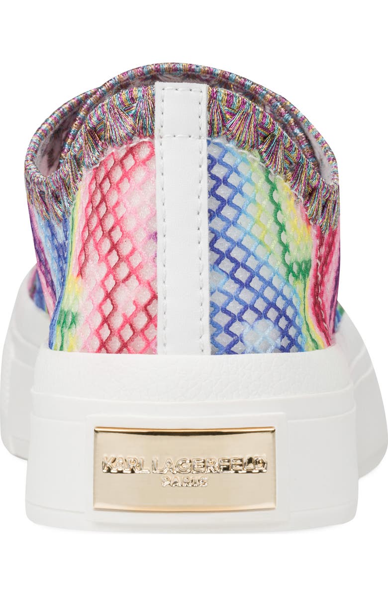KARL LAGERFELD PARIS Giddeon Platform Sneaker, Alternate, color, White Multi