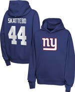 Nike Youth Nike Cam Skattebo Royal New York Giants Name & Number Club Fleece Hoodie