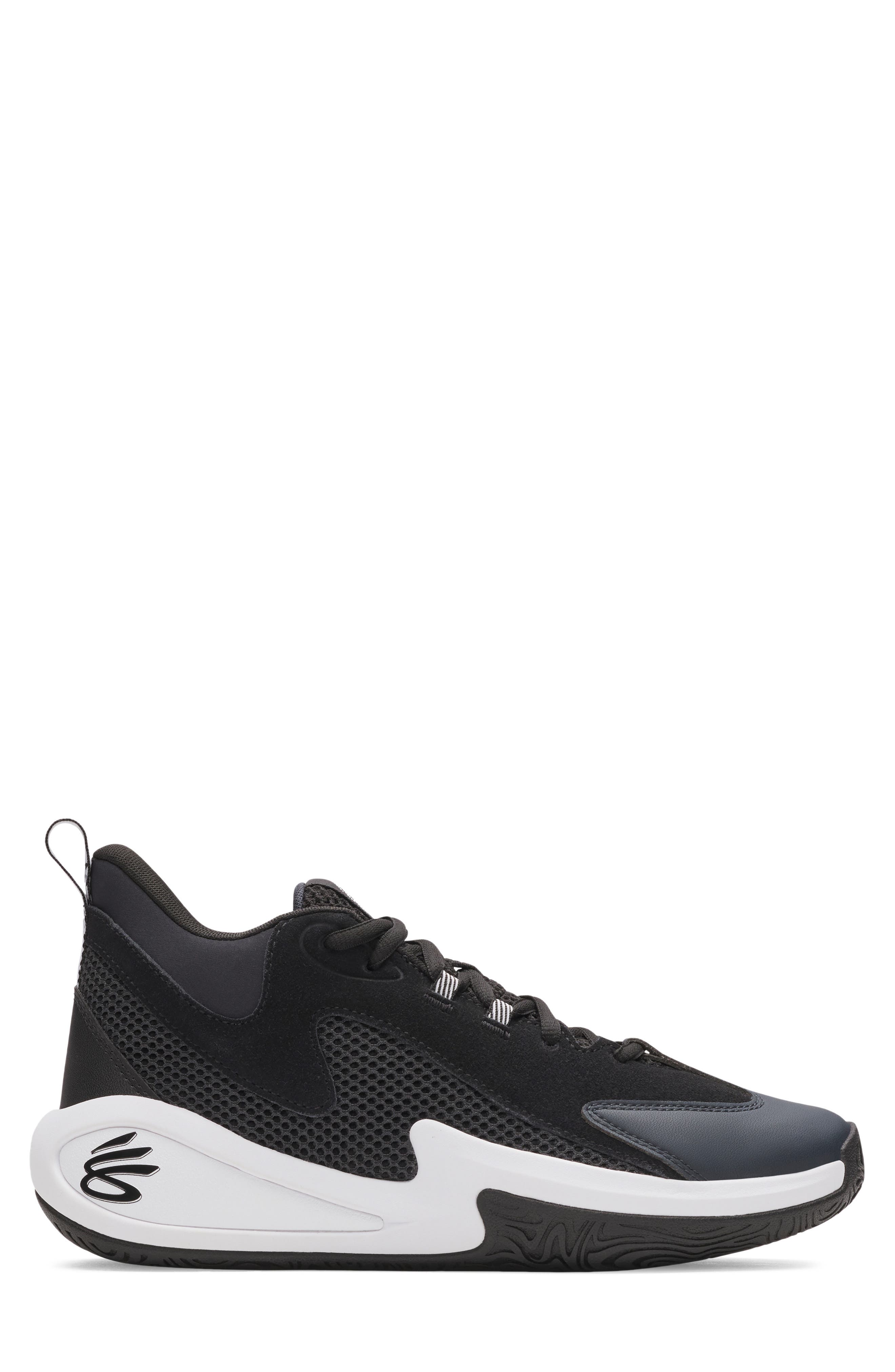 Under Armour Gender Inclusive Curry Sneaker, Alternate, color, Black/ White