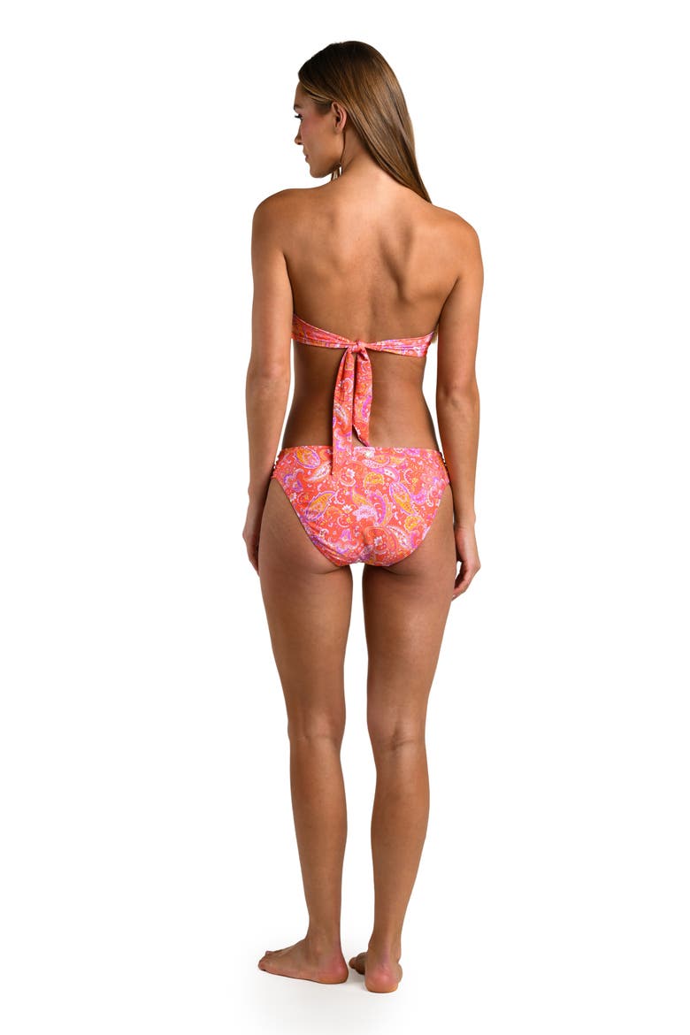Paisley Daze Bandeau Bikini Top, Alternate, color, ORANGE MULTI