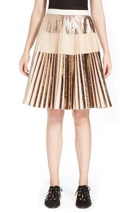 Proenza Schouler Knife Pleat Cloqué Skirt