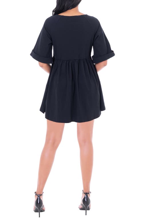 Dai Moda Annie Flare Minidress In Black
