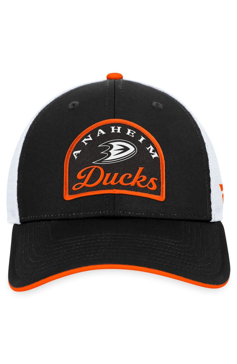 FANATICS Men's Fanatics Branded Black/White Anaheim Ducks Fundamental Adjustable Hat, Alternate, color, Black