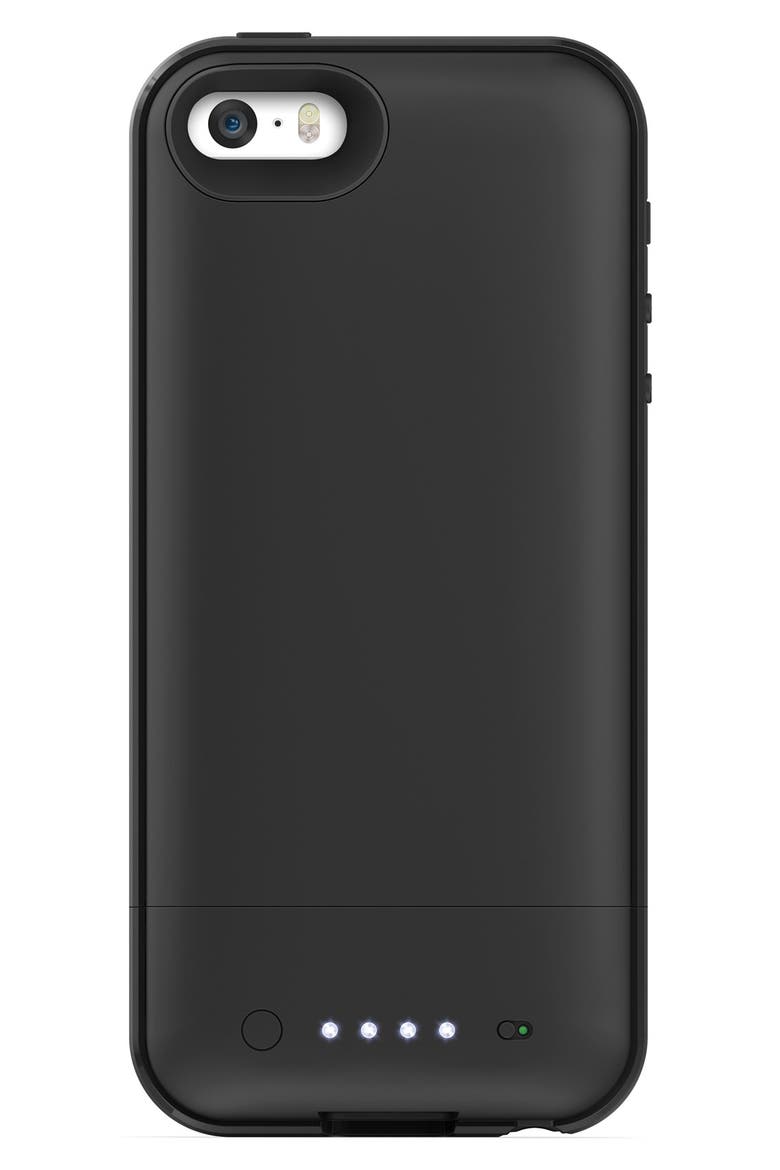 'juice pack plus' iPhone 5/5s charging case, Alternate, color, BLACK