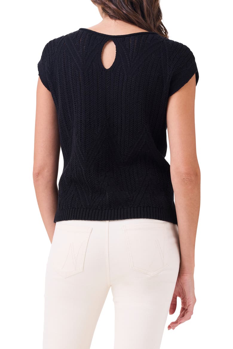 Openwork Sweater Top, Alternate, color, BLACK ONYX