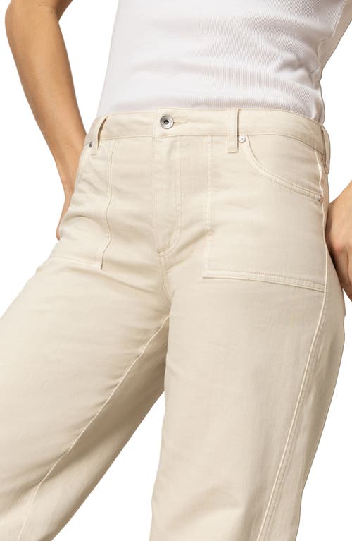 Sanctuary District High Rise Column Ankle Jeans In Washed Sandstone In White