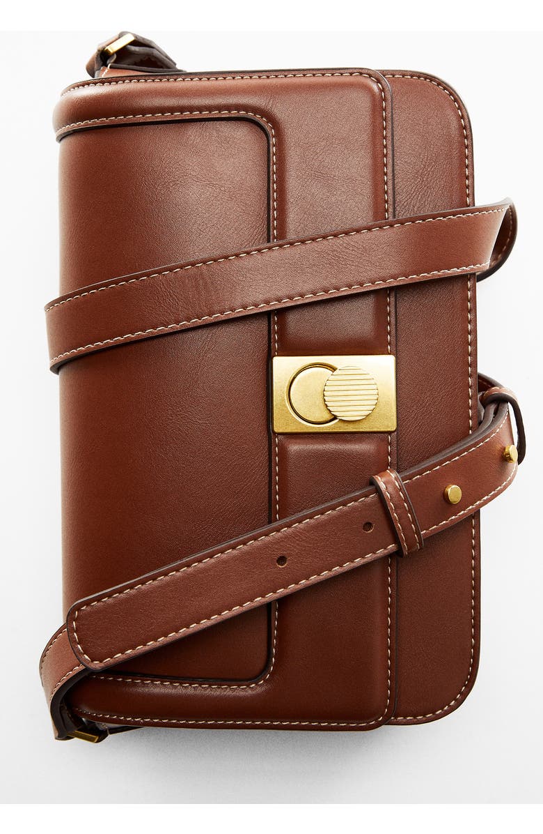 MANGO Faux Leather Crossbody Bag, Alternate, color,