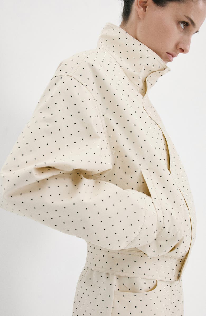 MANGO Chaqueta Dots Jacket, Alternate, color, Ecru