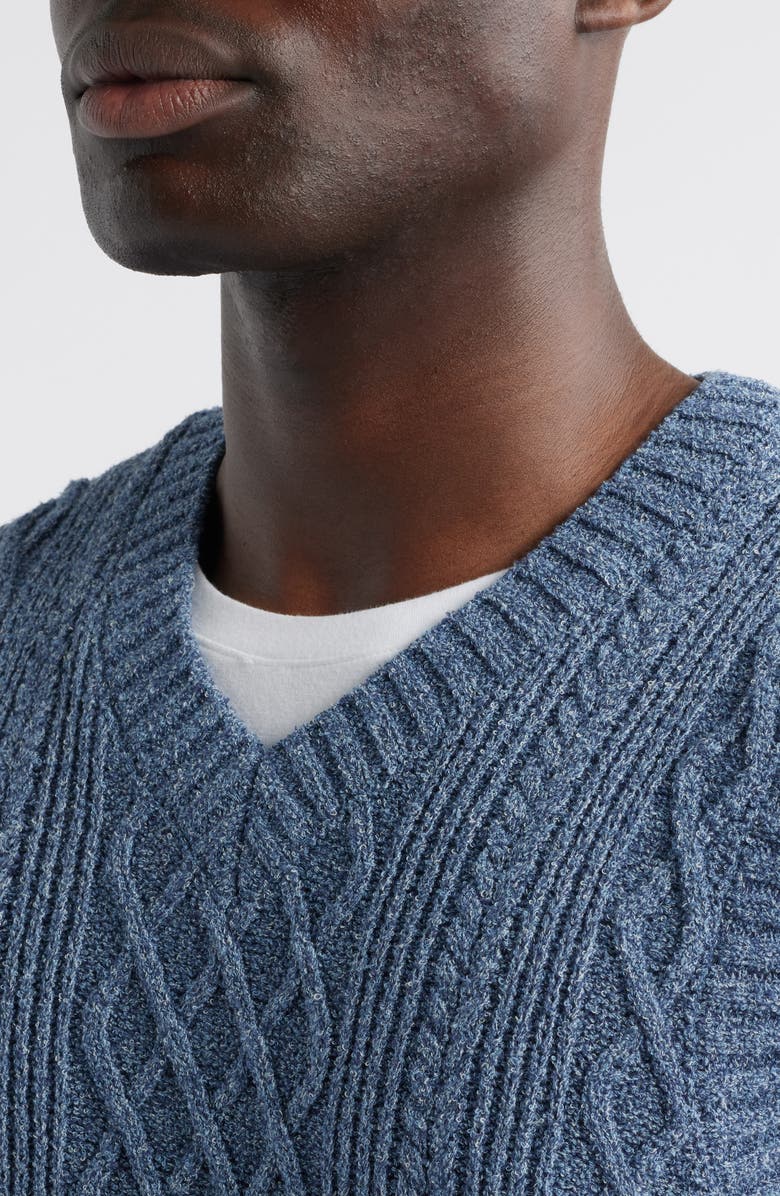 Rails Lee Cable Stitch Sweater Vest, Alternate, color, 