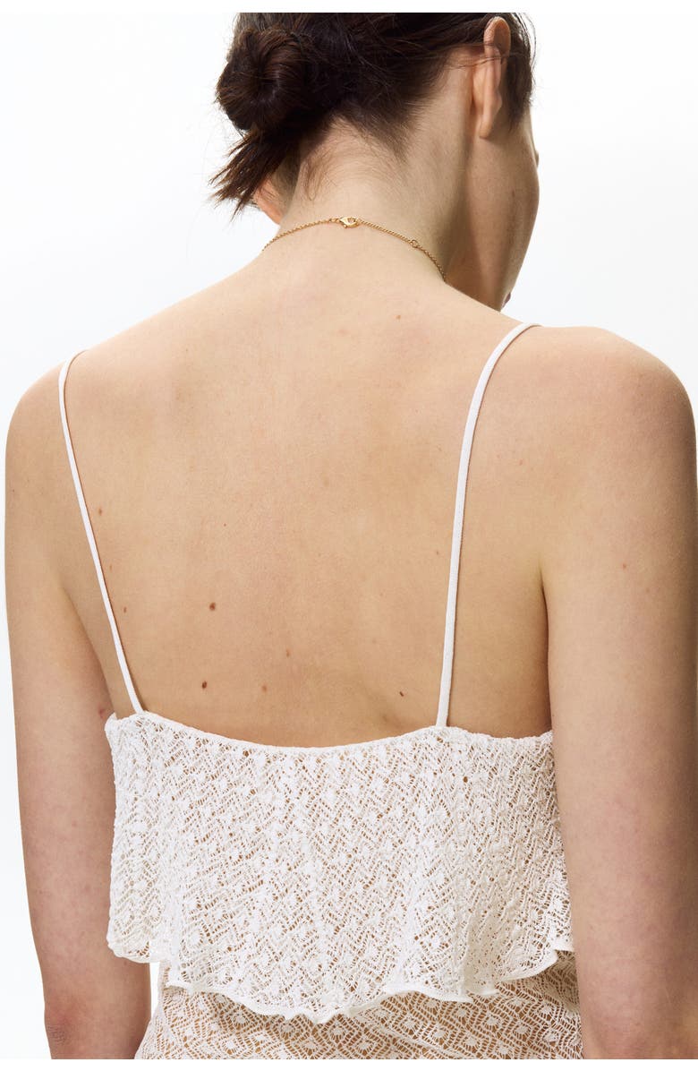 H&M Pointelle-knit Strappy Top, Alternate, color, White