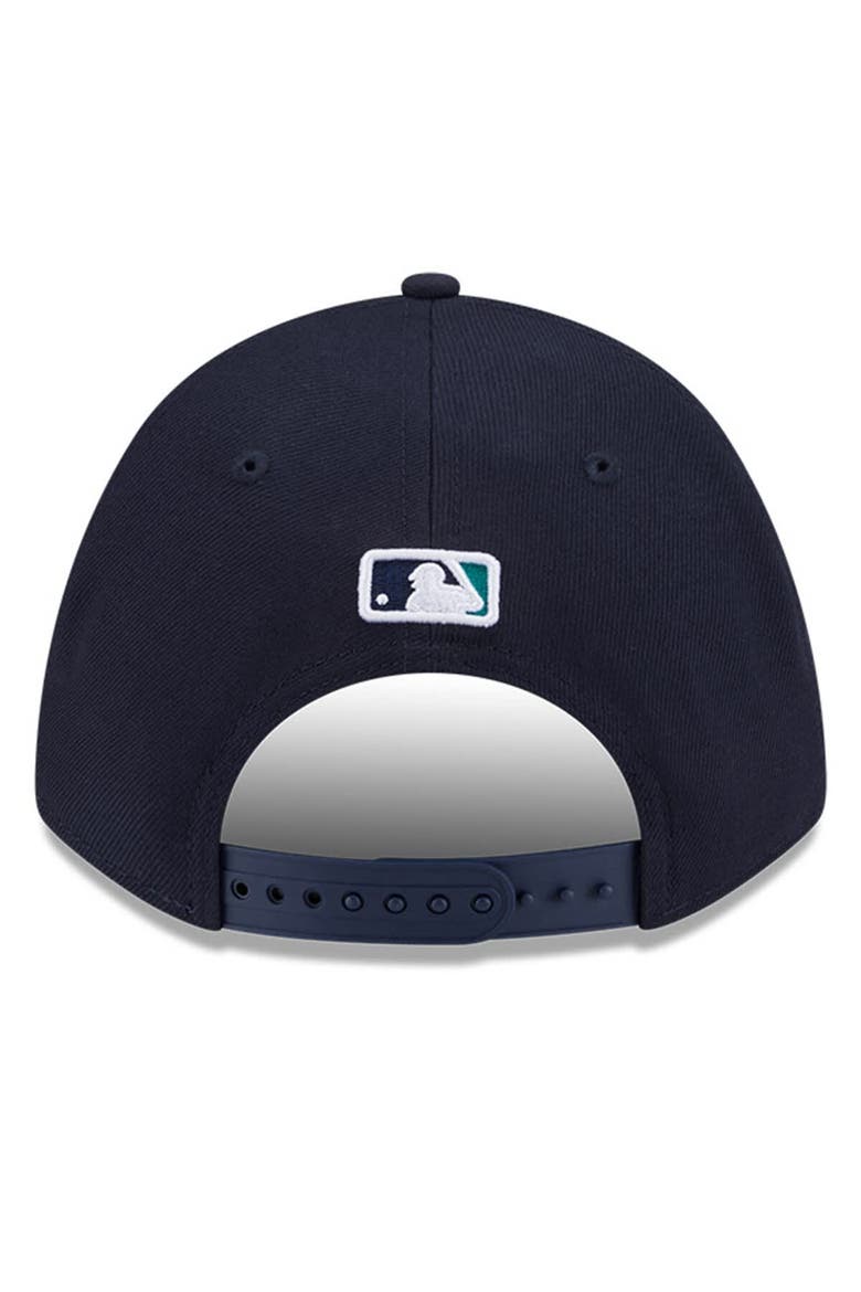 Men's New Era  Navy Seattle Mariners Player Replica 9FORTY Adjustable Hat, Alternate, color, Navy