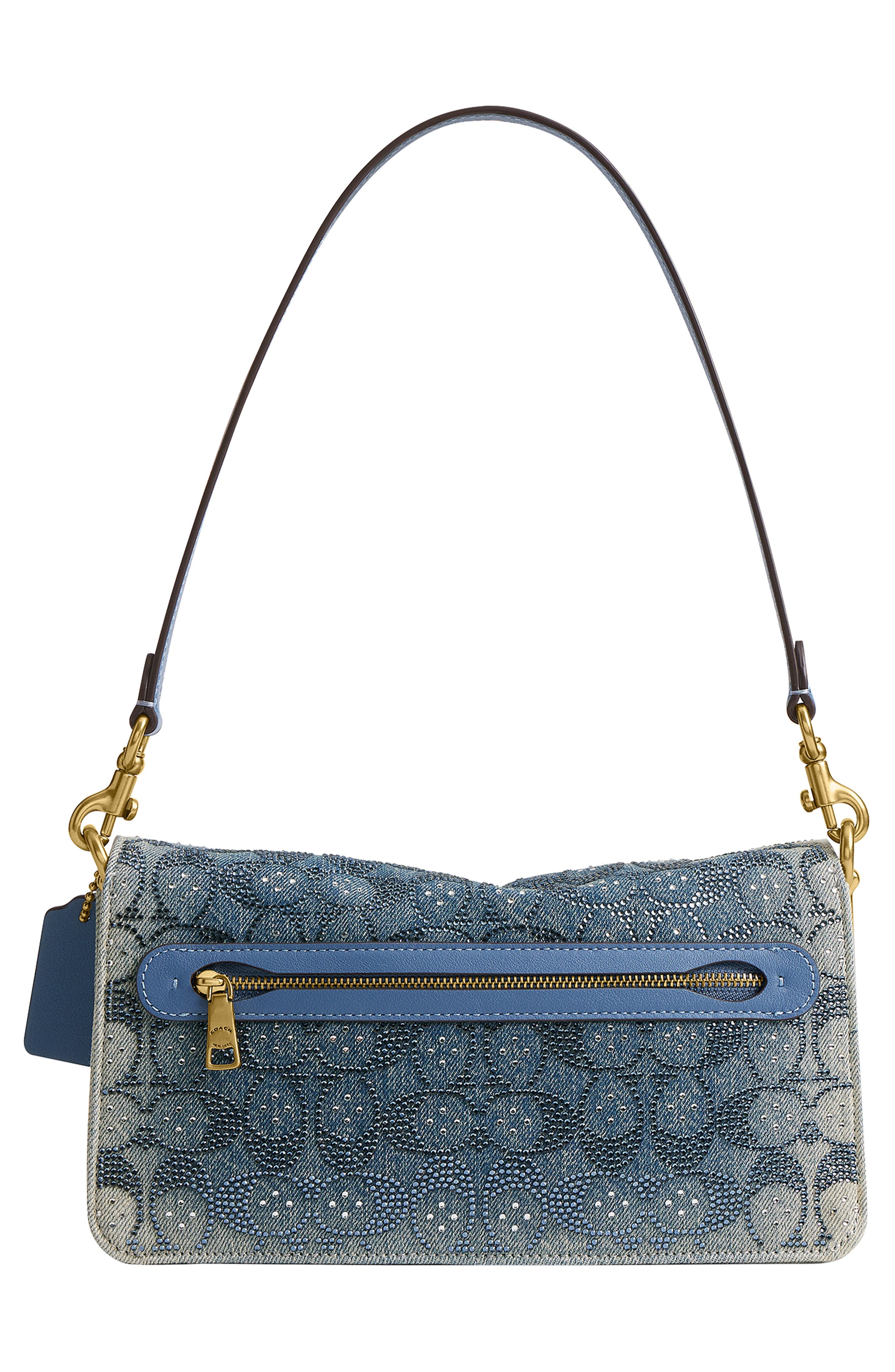Soft Crystal Signature Denim Tabby 26 Shoulder Bag, Alternate, color, B4/ DENIM