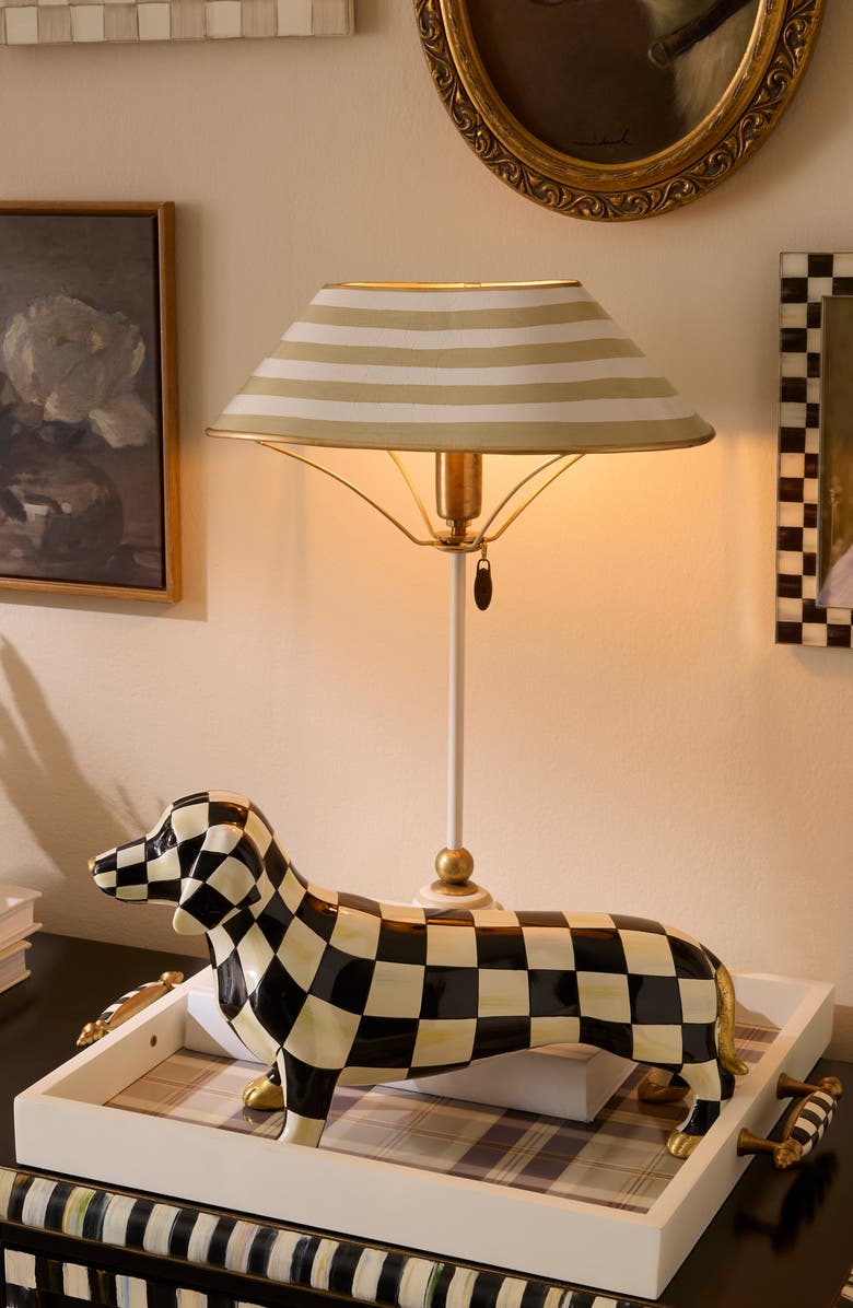 MACKENZIE CHILDS Mocha Library Lamp, Alternate, color, Mocha