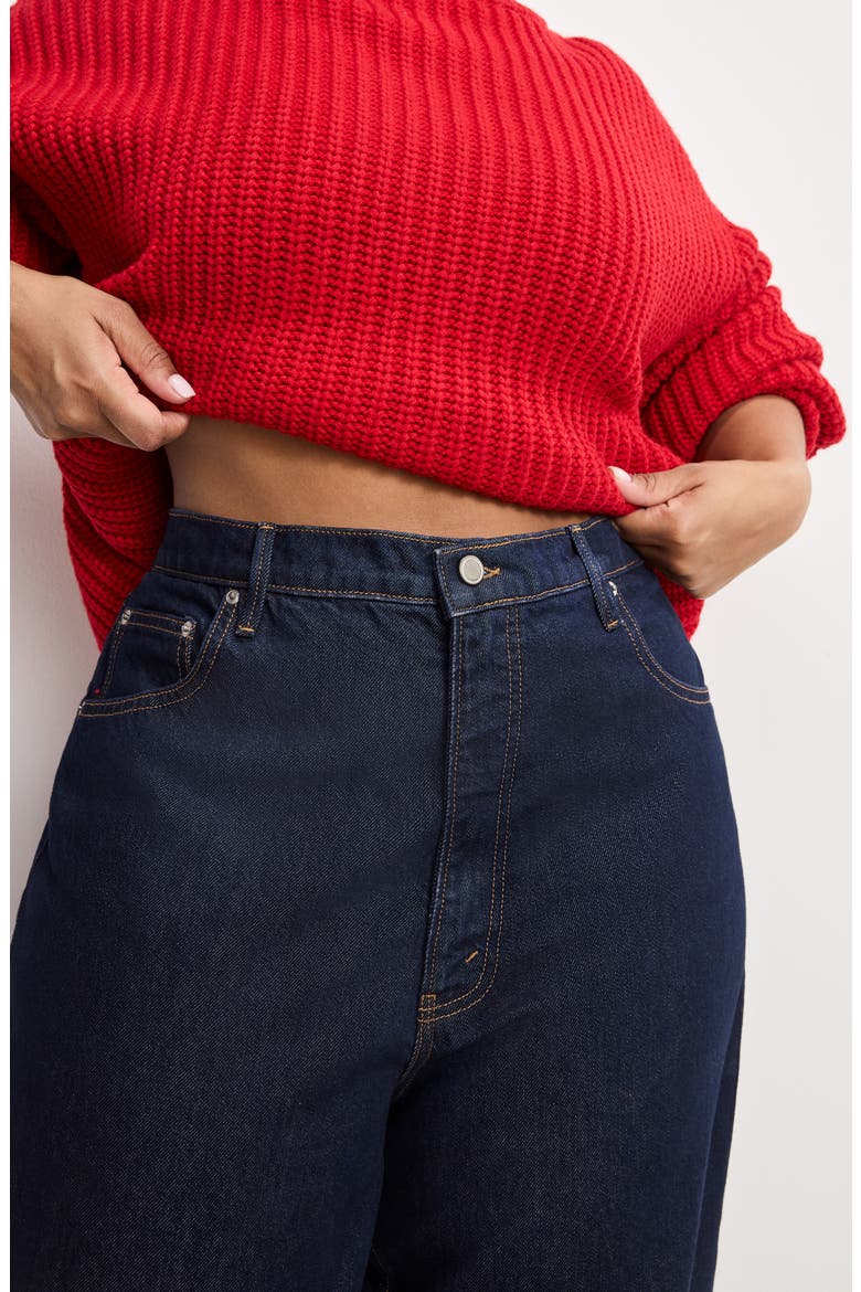High Waist Cuffed Baggy Wide Leg Jeans, Alternate, color, INDIGO1006