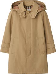 Burberry Cotton Hooded Car Coat