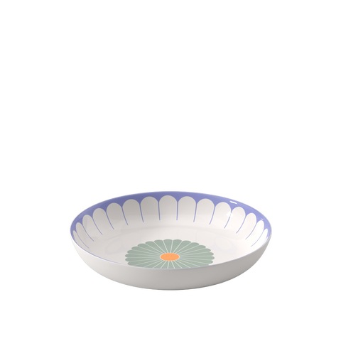 Fleur Couleur Low Serving Bowl