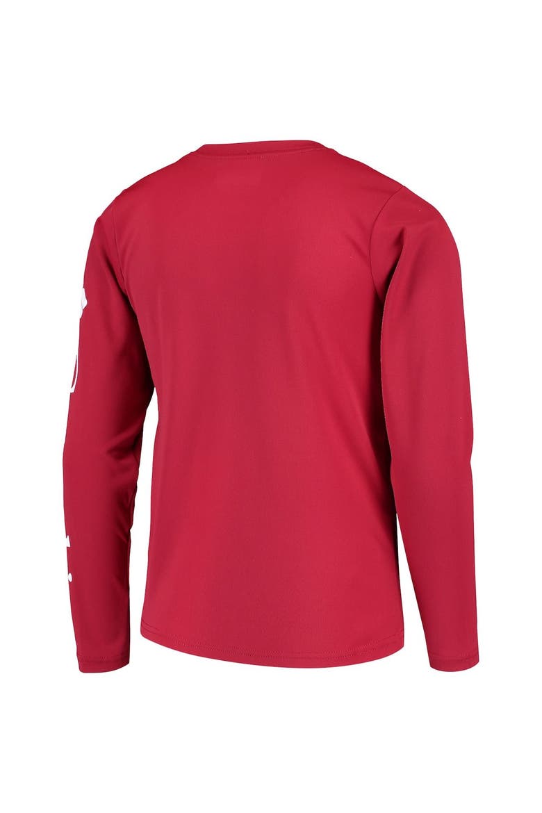 Youth Crimson Alabama Crimson Tide PFG Terminal Tackle Long Sleeve Omni-Shade T-Shirt, Alternate, color, Crimson
