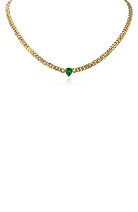 Pear Cubic Zirconia Chain Necklace