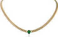 CZ by Kenneth Jay Lane Pear Cubic Zirconia Chain Necklace