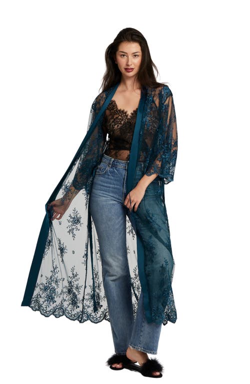 RYA COLLECTION RYA COLLECTION DARLING SHEER LACE ROBE