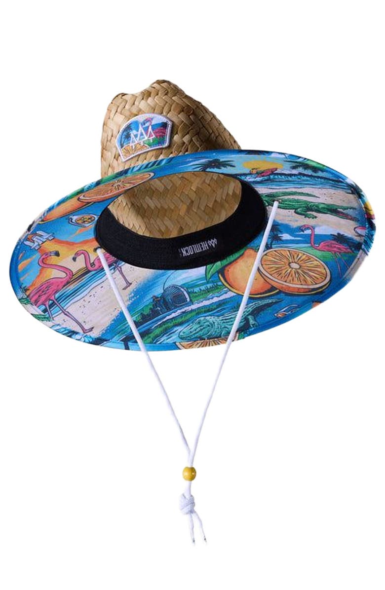 Hemlock Seaside Straw Lifeguard Hat, Alternate, color, Beachside