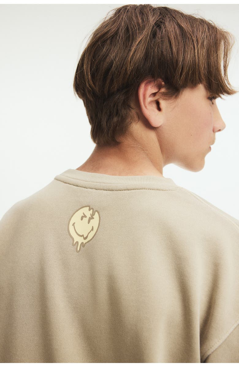 H&M Print-motif T-shirt, Alternate, color, Beige/Smileyworld®